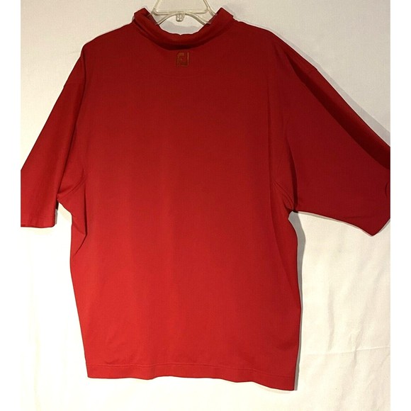FootJoy FJ Red Golf Polo Shirt XL Men Short Sleeves BelAir Country Club Insignia - Picture 8 of 12
